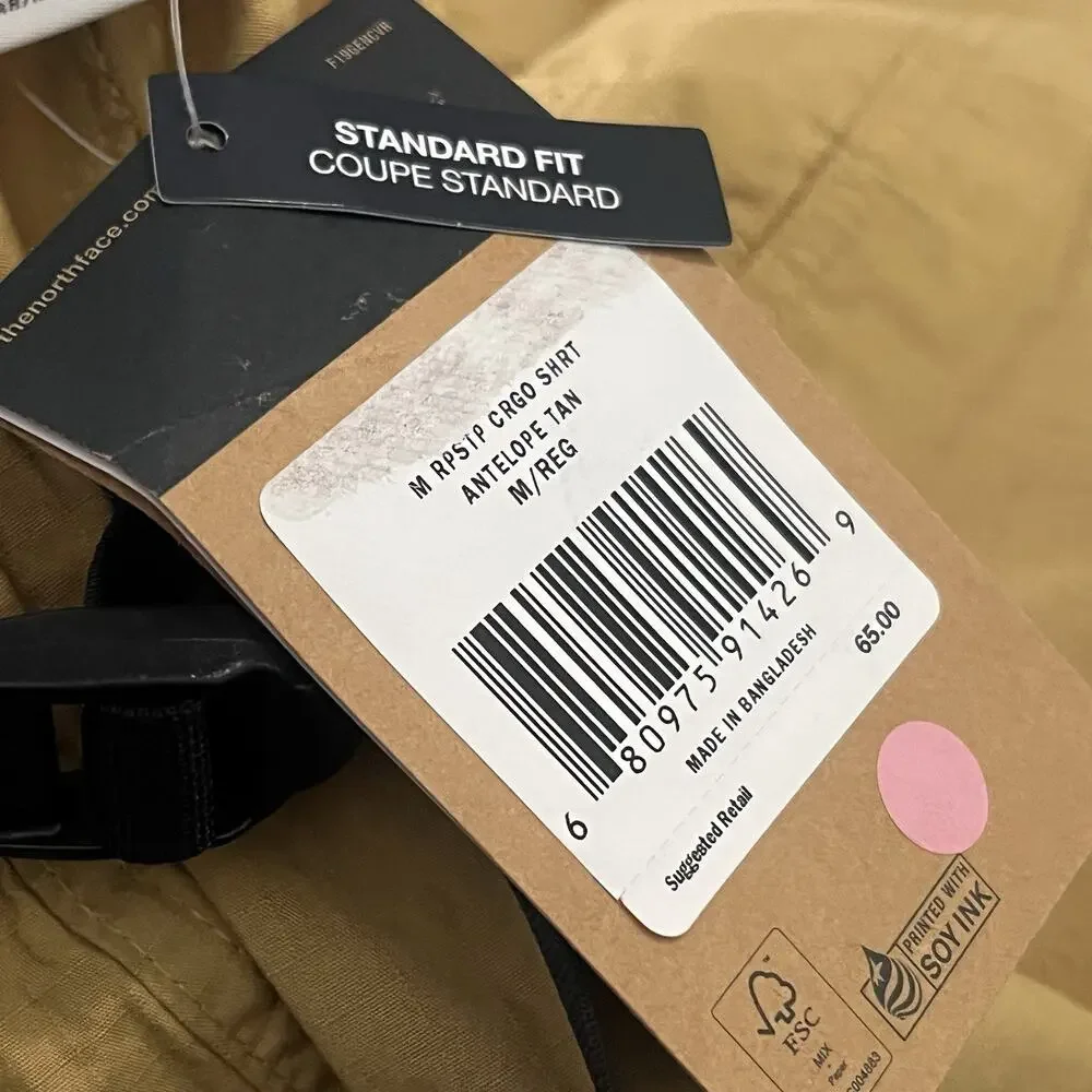 The North Face Men's Ripstop Standard Antelope Tan Cargo Belted Shorts Size M